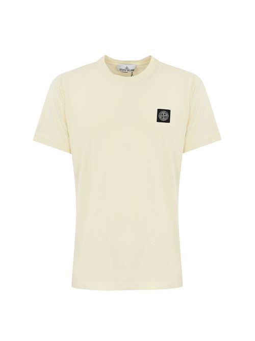 T-shirt 2100039 in cotone Ivory STONE ISLAND | 2100039S0013V0093